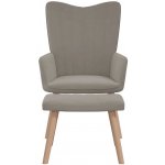 VidaXL 327666 relaxační se stoličkou světle šedé samet – Zboží Dáma