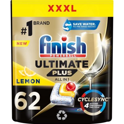 Finish Ultimate Plus Kapsle do myčky Lemon 62 ks – Hledejceny.cz