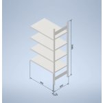 Stow Regál přídavný 2000 x 1000 x 600 mm 5 polic – Sleviste.cz