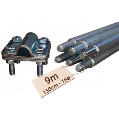 Uzemňovací tyč Voltio-pl 1,5 m průměr 16 mm, sada 6 kusů – Hledejceny.cz
