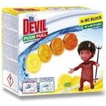 Dr. Devil Lemon Fresh Push Pull WC blok bez košíku 4 x 20 g – Zboží Mobilmania