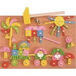 Woody deska s pribíjacími tvary růžová 91101 – Zbozi.Blesk.cz