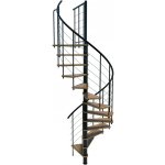 Minka STAIRS Kombinované točité schodiště Venezia Smart dub/černá pr. 120 cm – Hledejceny.cz