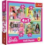 Trefl 4v1 ve světě Barbie 34333 35,48,54,70 dílků – Hledejceny.cz