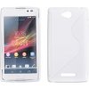 Pouzdro a kryt na mobilní telefon Sony Pouzdro S Case Sony Xperia C bílé