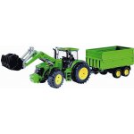 Bruder 3055 Traktor JOHN DEERE 7930 s čelním nakladačem a návěsem – Zbozi.Blesk.cz