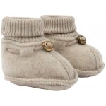 Mikk-line dětské kožené capáčky Jelenic barefoot protiskluzové béžová – Zboží Dáma