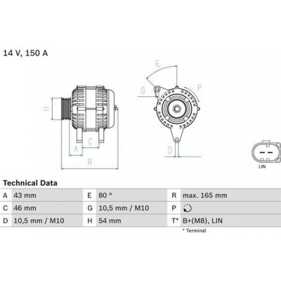 Generátor BOSCH 0 986 081 190 – Zboží Mobilmania