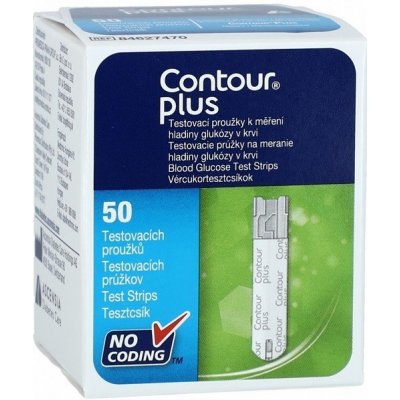Contour Plus testovací proužky k měření hladiny cukru v krvi 50 ks – Zboží Mobilmania