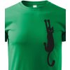Dětské tričko Canvas dětské tričko s kočkou, Sorbet dětské tričko 0552 zelená