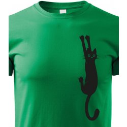 Canvas dětské tričko s kočkou, Sorbet dětské tričko 0552 zelená