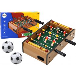 LEAN Toys Mini dřevěný stolní fotbal 36 cm x 21,5 cm x 9 cm