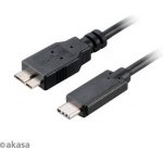 Akasa AK-CBUB29-10BK USB 3.1 C M - mikro B 10pin M, 1m – Sleviste.cz
