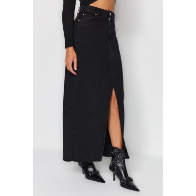 Trendyol dámská džínová sukně 8683048649008 černá – Sleviste.cz