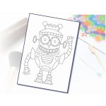 Radost v písku Šablona na pískování robot A5 148 x 210 mm – Zbozi.Blesk.cz