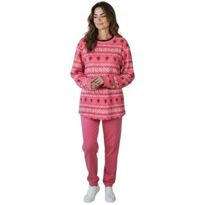 Valerie Dream Dámske flanelové pyžamo s dlhým rukávom PIRA Růžová – Zbozi.Blesk.cz