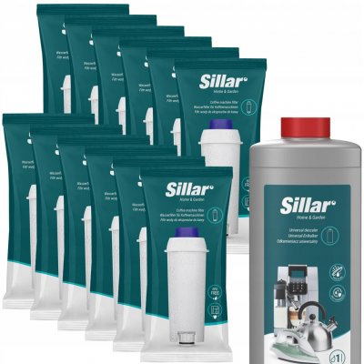 Sillar Delonghi Sada 12x vodní filtr + 1x univerzální odvápňovač 1 litr – Hledejceny.cz