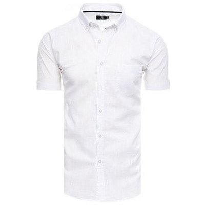 Dstreet pánská košile s krátkým rukávem bílá KX0981