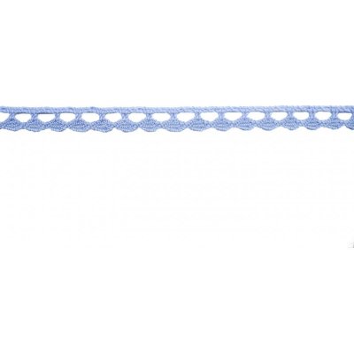 Bavlněná paličkovaná krajka 2074A/8mm sv.modrá/5m – Zboží Mobilmania