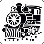 Artemiss Lokomotiva plastová šablona 492 GS 14,5x14,5 – Zboží Dáma