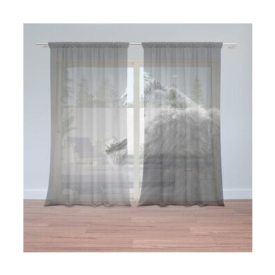 Sablio Záclony Řvoucí lev: 2ks 150x250cm – Hledejceny.cz