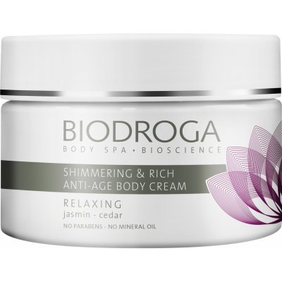 Biodroga Body Spa Relaxing Shimmering & Rich Anti-Age tělový krém 200 ml
