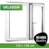 Okno SKLADOVÁ-OKNA.cz se štulpem REHAU Smartline+ 1250 x 1300