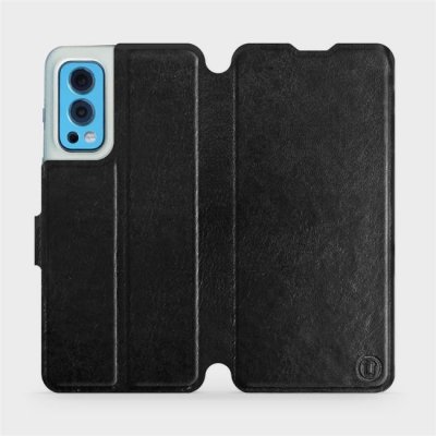 Pouzdro Mobiwear Flip OnePlus Nord 2 5G v provedení C_BLS Black&Gray s šedým vnitřkem