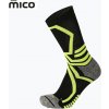 Mico Medium Weight X-Performance X-Country Ski Crew Socks nero/giallo fluo