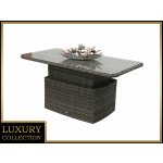DEOKORK Ratanový stůl výsuvný jídelní/odkládací 150 x 80 cm BORNEO LUXURY šedá – Hledejceny.cz
