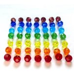 Broušené korálky 4 mm mix barev čakry – Zboží Dáma