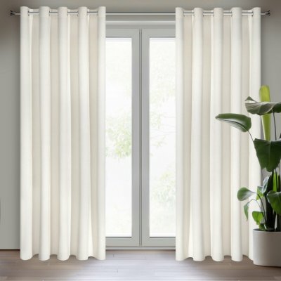 EUROFIRANY ZATEMŇOVACÍ ZÁVĚS NA KROUŽCÍCH RIA 140X250 CM KRÉMOVÁ – Hledejceny.cz
