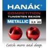 Rybářské lanko Hanák Tungstenové kuličky Competition Metallic+ červená 3mm 20ks