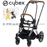 Cybex Podvozek ePriam Chrome Brown+Seat – Zboží Mobilmania