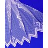 Záclona Českomoravská textilní žakárová záclona V901 geometrický vzor, bílá, výška 150cm (v metráži)