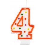 Amscan Dortová svíčka číslo 4 tečky – Zboží Dáma