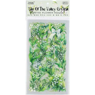 Průhledné samolepky květin a rostlin zelená – Zboží Mobilmania