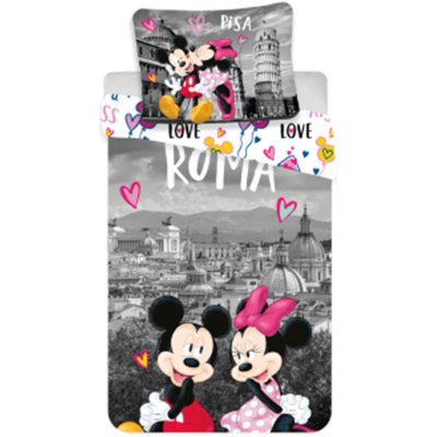 Jerry Fabrics Povlečení Mickey a Minnie v Římě 140x200 70x90 – Zboží Mobilmania