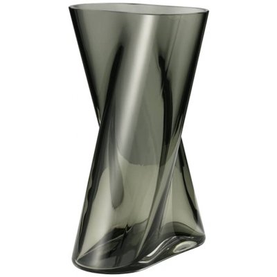 Georg Jensen Skleněná váza Lituus kouřová, střední - – Hledejceny.cz