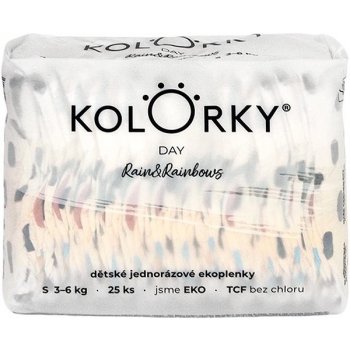 KOLORKY DAY déšť a duhy S 3-6 kg 25 ks