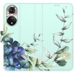 Pouzdro iSaprio Flip s kapsičkami na karty - Blue Flowers Honor 50 / Huawei Nova 9 – Zboží Mobilmania