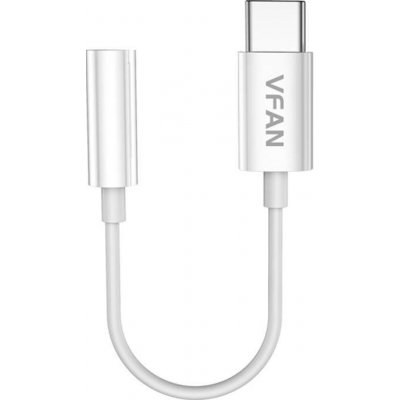 Vipfan L08 USB-C na mini jack 3,5 mm AUX, 10cm, bílý – Zbozi.Blesk.cz