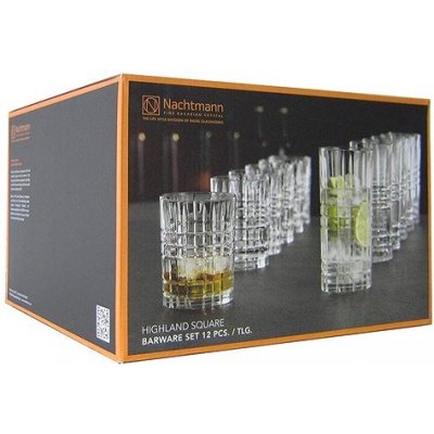 drink Nachtmann Sada sklenic whisky Long 445 ml HIGHLAND SQUARE 101754 12 x 345 ml – Zboží Mobilmania