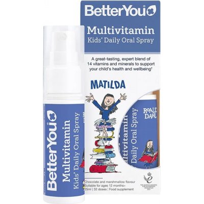 BetterYou Multivitaminový dětský ústní sprej Čokoláda a peňový cukrík 25 ml – Zboží Dáma
