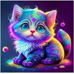 NORIMPEX Diamantové malování Barevné kotě 30 x 40 cm – Hledejceny.cz