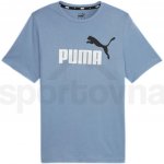 Puma ESS+ 2 Col Logo Tee B světle modro-šedé – Zboží Mobilmania