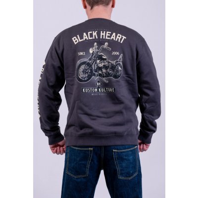 Mikina BLACK HEART MOTORCYCLE Černá – Hledejceny.cz