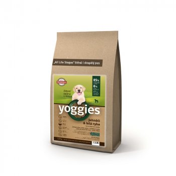 Yoggies minigranule lisované za studena s probiotiky Jehněčí maso & bílá ryba 1,2 kg