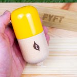 The Pill od Terra kendama je jednoduchá dřevěná skilltoy Oranžová – Zboží Mobilmania