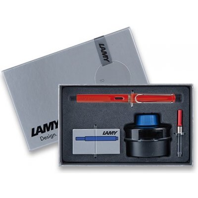 Lamy Safari Shiny Red plnicí pero dárková sada s konvertorem a inkoustem 1506/0165270 – Zboží Mobilmania